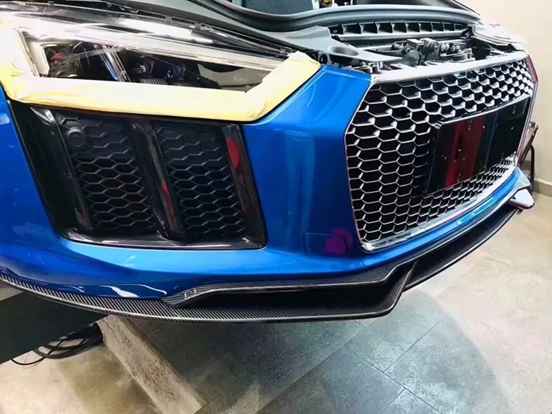 Excellent Quality Front Bumper Lip Spoiler Splitter Carbon Fiber Fit for R8 2016-2019